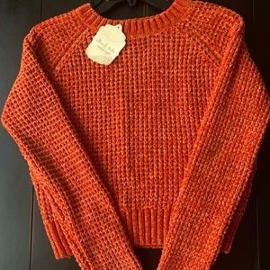 Altered state cropped knitted sweater